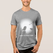 Learn to Fight Alone – Lion Under Moonlight Tri-Blend Shirt (Voorkant)