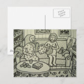 Learn to Knit bt Piliero Briefkaart (Voorkant / Achterkant)