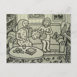 Learn to Knit bt Piliero Briefkaart