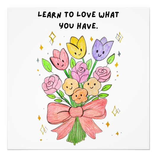 Learn to live what u love foto afdruk (Voorkant)