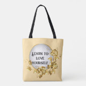 learn to love yourself tote bag (Achterkant)