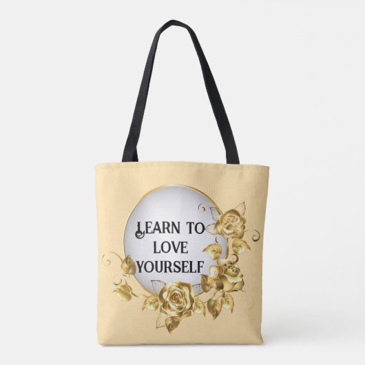 learn to love yourself tote bag (Achterkant)