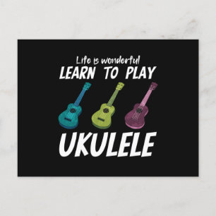 Learn to play Ukulele Feestdagenkaart