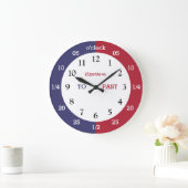 Learn To Tell The Time | Personalized | Name Large Grote Klok (Huis)