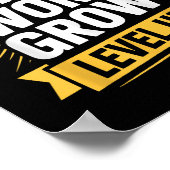 Learn Work Grow Level Up Motivational Growth Insra Poster (Hoek)