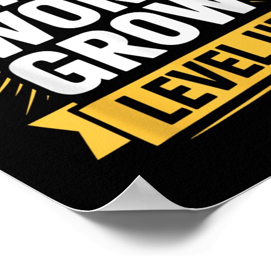 Learn Work Grow Level Up Motivational Growth Insra Poster (Hoek)