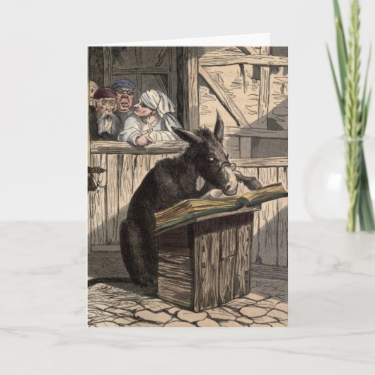 "Learned Donkey" Wenskaart Kaart (Voorkant)