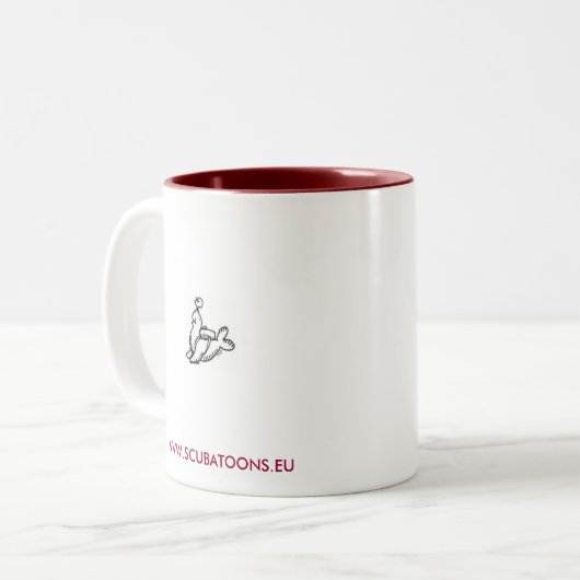 LEARNER DIVE - Gepersonaliseerd Tweekleurige Koffiemok (Voorkant links)