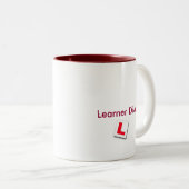 LEARNER DIVE - Gepersonaliseerd Tweekleurige Koffiemok (Voorkant rechts)