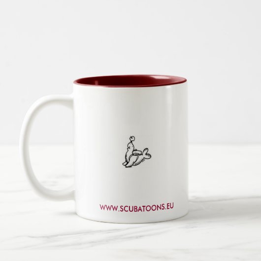 LEARNER DIVE - Gepersonaliseerd Tweekleurige Koffiemok (Links)