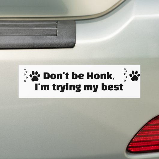 Learning Driver Please Don’t Honk Bumpersticker (Op auto)