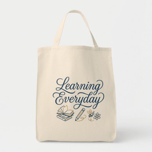 Learning Everyday inspiration gift for teachers  Tote Bag (Voorkant)