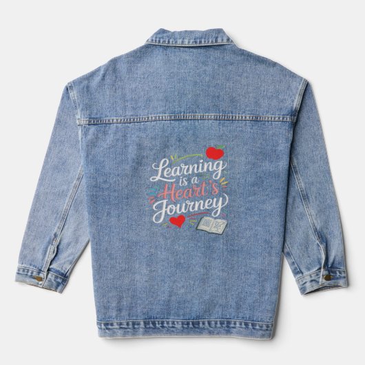 Learning is a heart's journey denim jacket (Achterkant)