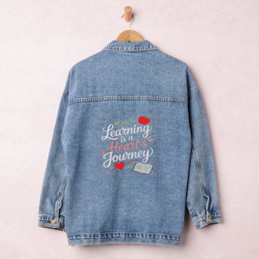 Learning is a heart's journey denim jacket (Hangar)