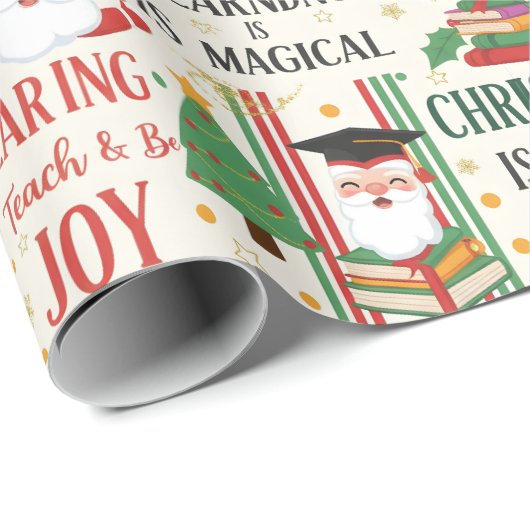 "Learning is Magical" Christmas Cadeaupapier (Rol Hoek)