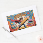 Learning Is My Superpower – Heroic School Rechthoekige Sticker (Envelop)