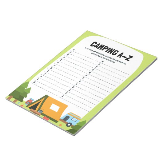 Learning Nature Camping A–Z Educational Game Notitieblok (Schuin)