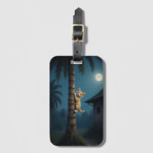 Learning to Climb – Cute Cat Moment Bagagelabel (Voorkant (verticaal))