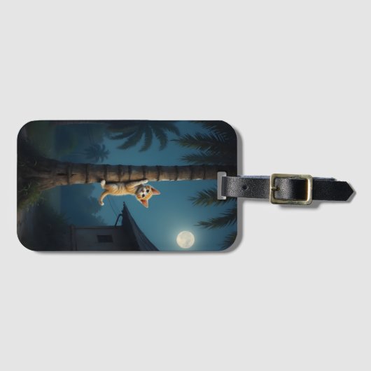 Learning to Climb – Cute Cat Moment Bagagelabel (Voorkant (horizontaal))