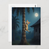 Learning to Climb – Cute Cat Moment Briefkaart (Voorkant / Achterkant)