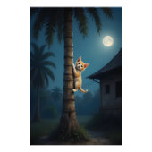 Learning to Climb – Cute Cat Moment Foto Afdruk (Voorkant)