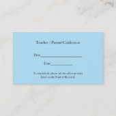 Learning Tree Teacher Visitekaartje Afsprakenkaartje (Achterkant)