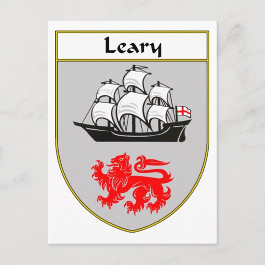 Leary Coat of Arms/Family Crest Briefkaart (Voorkant)