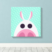 Leary the Pig Canvas Afdruk (Insitu (Houten vloer))
