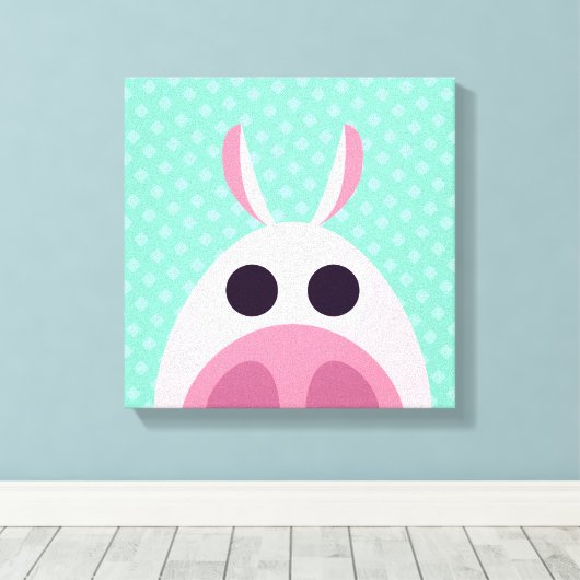 Leary the Pig Canvas Afdruk (Insitu (Houten vloer))