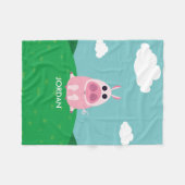 Leary the Pig Fleece Deken (Voorkant (Horizontaal))