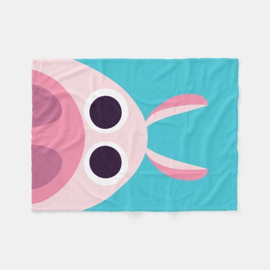 Leary the Pig Fleece Deken (Voorkant (Horizontaal))