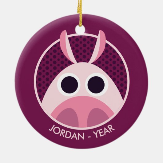 Leary the Pig Keramisch Ornament (Achterkant)