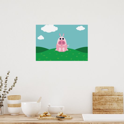 Leary the Pig Poster (Keuken)