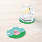 Leary the Pig Ronde Kartonnen Onderzetter (Insitu)