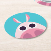 Leary the Pig Ronde Kartonnen Onderzetter (Gebogen)