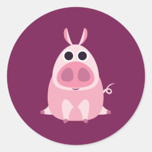 Leary the Pig Ronde Sticker