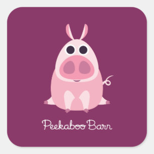 Leary the Pig Vierkante Sticker