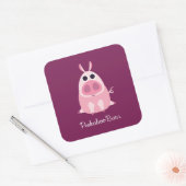 Leary the Pig Vierkante Sticker (Envelop)