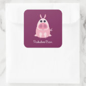 Leary the Pig Vierkante Sticker (Tas)
