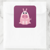 Leary the Pig Vierkante Sticker (Tas)