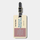 Leash Label - Therapie Dog Bagagelabel (Voorkant verticaal)