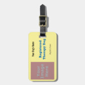 Leash Label - Therapie Dog Bagagelabel (Voorkant verticaal)