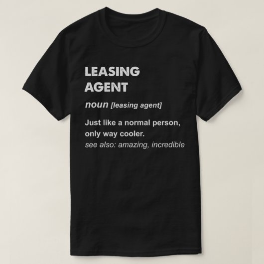 Leasing Agent  T-shirt (Design voorkant)