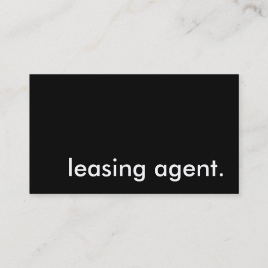 leasingagent. visitekaartje (Voorkant)