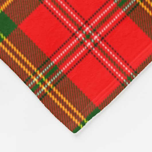 Leask Clan Badge Tartan Pset Fleece Deken (Hoek)