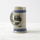 Leask Coat of Arms Stein - Family Crest Bierpul (Voorkant links)