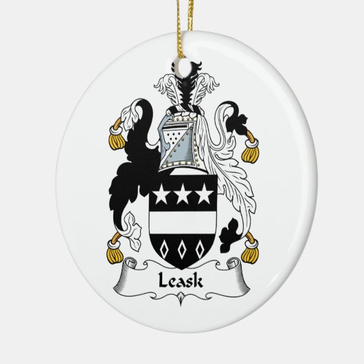 Leask Family Crest Keramisch Ornament (Links)