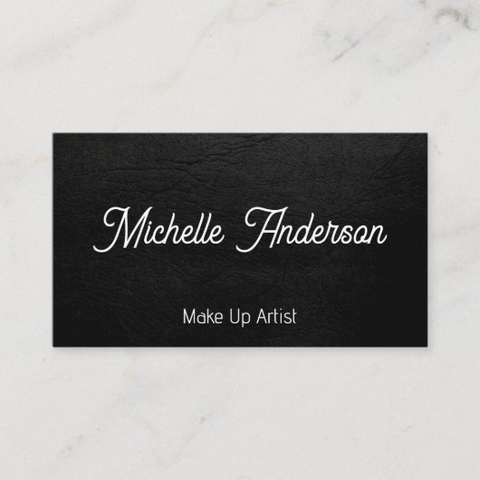 Leather achtergrond textuur visitekaartje (Voorkant)