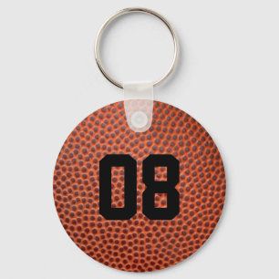 Leather Basketball Jersey Number Sleutelhanger