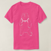 Leather Bear White lines T-shirt (Design voorkant)